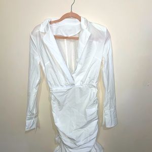 Business Casual Mermaid Tail White Dress